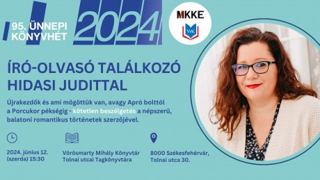 A 95. Ünnepi Könyvhét fehérvári programjai szerdán és csütörtökön